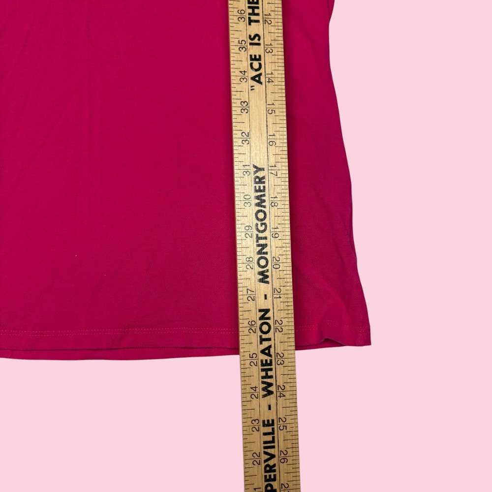 Diadora Women Magenta Pink Sleeveless Polo Shirt Sporty Top Size M - Picture 5 of 5